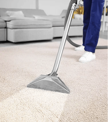 Dirty carpet made clean by machine