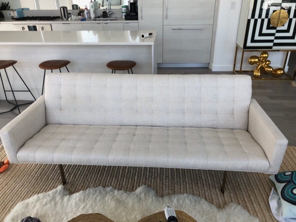 Clean gray sofa